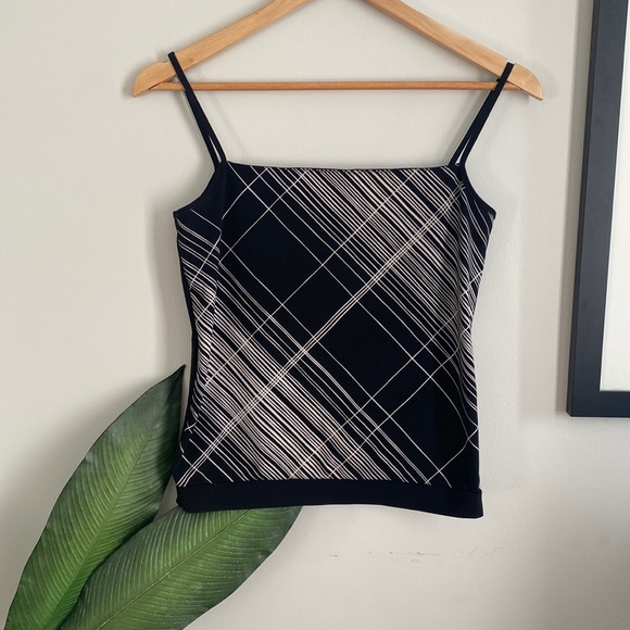 Vintage Robert Kitchen Black and White Graphic Cami 🇨🇦 Made in Canada 🇨🇦 - Picture 1 of 7